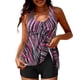 thumbnail image 1 of Trajes de baño para mujer Trajes de baño de dos piezas Camisetas sin mangas con estampado floral con pantalones cortos Trajes de baño con control de barriga OAVQHLG3B Store lin121212, 1 of 4