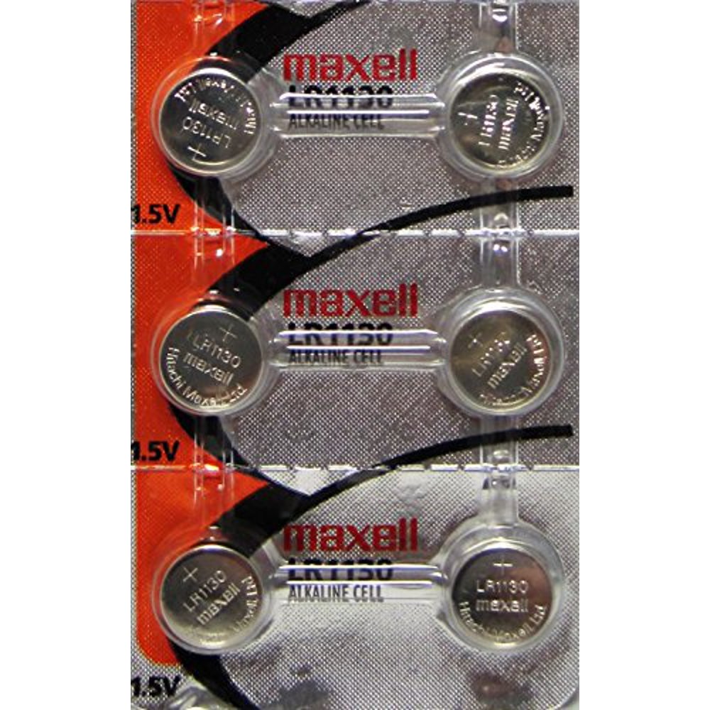 6 LR1130 (189) Alkaline Button Cell Batteries By maxell "New hologram