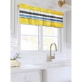 thumbnail image 3 of Valances for Windows Yellow Blue Gradient Rod Pocket Cafe Window Treatments Valance Curtains for Kitchen Bathroom Laundry Basement Windows 60"x18", 3 of 9