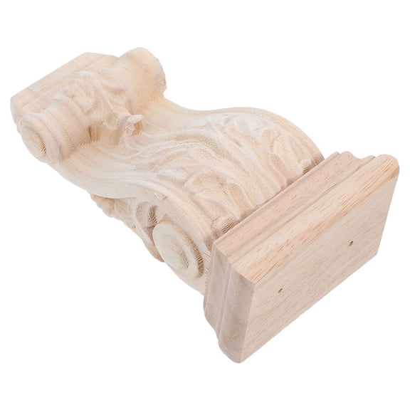 NICEXMAS Set of 2 Elegant Unfinished Carved Wood Corbels European Style Decorative Wall Mount Supports for Cabinets