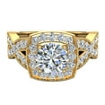 thumbnail image 4 of 1.25 CT Intertwined Diamond Engagement Ring Cushion Shape 14K Gold (H,SI1), 4 of 5