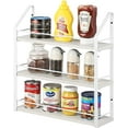 thumbnail image 2 of Spice Rack Organizer Storage Shelf 3 Tier Hanging Kitchen Seasoning Organizer - White, 2 of 7