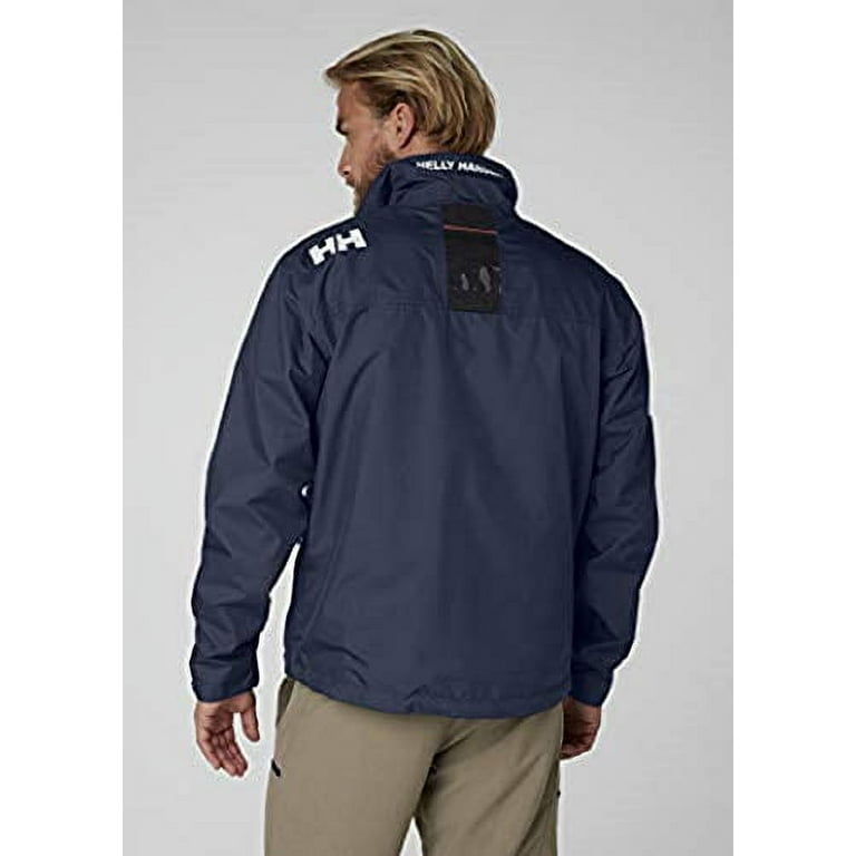 Helly Hansen Men's Crew Midlayer Fleece Lined Waterproof Windproof Rain  Jacket, 597 Navy, XX-Large