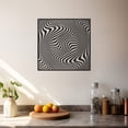 thumbnail image 2 of Violaura Optical Lines Metal Wall Art - Easy to Install Hanging Perfect for Home, Living Room Decor (60" x 60"), 2 of 8