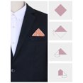 thumbnail image 3 of INSPIRE CHIC Men's Floral Pocket Square Leaf Twist Pattern Handkerchiefs with Trim for Wedding Party Orange One Size, 3 of 4