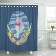 thumbnail image 1 of ABPHQTO Cortina de ducha Sea Sweet Manatee Mermaid Ocean Whimsical Cute 150x180 cm, 1 of 1