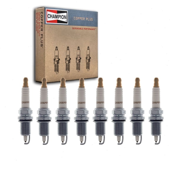 8 pc Champion 956M Copper Plus Spark Plugs for QC12PEP Ignition Wire Secondary
