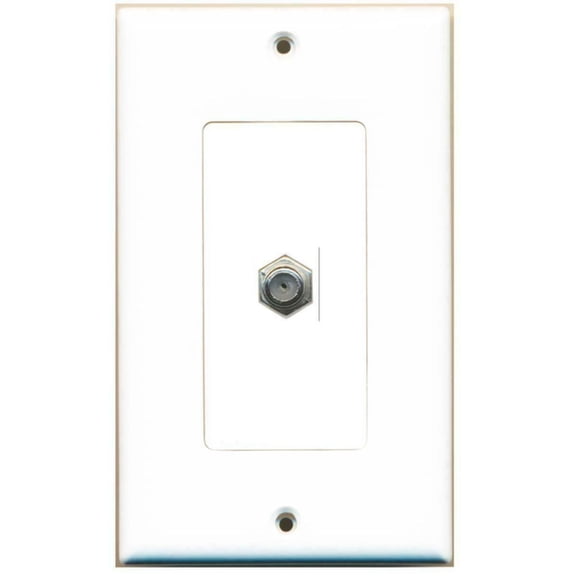 Ultra Spec Cables - 1 Coax Cable TV Port Wall Plate Decorative