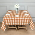 thumbnail image 3 of Orange and White Diamond Pattern Square Tablecloth,Waterproof Square Table Cover,Wipeable Spillproof Washable Table Cover for Home Kitchen Party Decor 42"X42"(107x107cm), 3 of 6