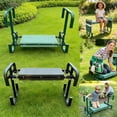 thumbnail image 4 of Portable Garden Kneeler and Seat, Foldable Gardening Stool with Padded Kneeling Pad & Multi-Pocket Tool Organizer, Ideal for Seniors  Garden Lovers-Black, 4 of 5