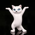 thumbnail image 3 of 20xDancing Gatos Lindos Adorno Escultura Decoración Blanco Sunnimix Escultura de estatua de gato, 3 of 7