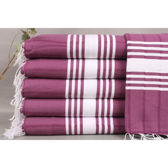 Turkish Beach Towel Personalized, Monogrammed Beach Towel, Dark Purple Towel, Striped Bath Towel, 40x71 Inches Turkish Towel Bulk,