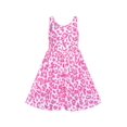 thumbnail image 1 of Girls Dress Pink Shinning Leopard Casual Sundress 4 Years, 1 of 6