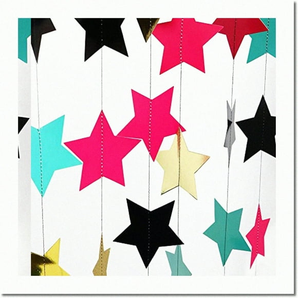 TIK Tok Starstruck Party Kit: Glitter Gold Black Fuchsia Teal Star Decorations, Musical Birthday Decor, Music Party Supplies.