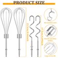 thumbnail image 2 of KEINXS 4 Pcs Hand Mixer Attachments Rustproof Stainless Steel Dough Hooks Nonstick Hand Mixer Beaters and Hand Mixer Dough Hooks for Beating Eggs Butter Sugar, 2 of 10