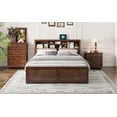 thumbnail image 5 of Wood Platform Bed with Ample Storage & USB - King Size - Antique Finish, 5 of 16