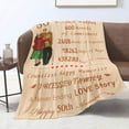 thumbnail image 4 of Kainsy 50th Anniversary Blanket Gifts for Dad Mom Grandpa Grandma Grandparents-Golden 50 Years of Marriage Gift for Husband Wife-for Couch Sofa Bed(50"x60"), 4 of 8