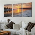 thumbnail image 2 of Nawypu  Canvas Wall Art Prints Scenic winter landscape lake sunset at evening time Finland Stretched & Framed Large Size Painting Poster Artwork Home Decor Ready to Hang 12''x16''X3 Panels, 2 of 4