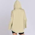 thumbnail image 4 of hxobax Half Zip Sweatshirt Women Oversized Raglan Shirt Long Sleeve Fleece Pullover Tops with Pocket, 4 of 7