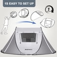 thumbnail image 3 of AOPEC Pop Up Camping Tent, 2/4/6 Person Instant Tent Waterproof PU4500mm, Spacious Ventilated Camping Tent with Front Porch, Quick Setup Lightweight Portable for Outdoor Camping Hiking Beach, 3 of 6