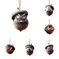 thumbnail image 2 of 5PCS 3D Forest Animal Acorn Ornaments, Woodland Christmas Tree Decorations , Rustic Hanging Ornaments for Christmas Tree Wreath Garland Mantel Home Holiday Decor, 2 of 7