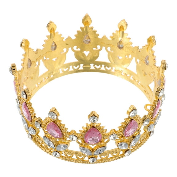 WRITWAA Multi Color Bridal Crown Headpiece with Lightweight Zinc Alloy and Rhinestone Design