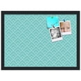 thumbnail image 2 of PinPix 22x16 Custom Cork Bulletin Board Peaks Modern Pattern Aqua Poster Board Has a Fabric Style Canvas Finish, Framed in Peaks Modern Pattern Aqua, by ArtToFrames (PinPix-1790), 2 of 6