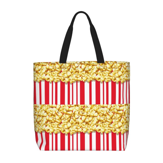 Balery Popcorn Bolsa de Mano para Mujeres con Cremallera, Bolsa de Gimnasio con Compartimentos, Bolsa para Laptop, Bolsa para Trabajo