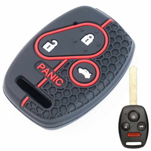 DON'T TOUCH MY KEY 4 Button Silicone Key Case Cover Shell Holder for Honda Civic HRV CRV FRV CRZ
