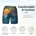 thumbnail image 4 of Kdxio Palm Trees Print Men'S Swim Trunks With Compression Liner 7 Inch Inseam Quick Dry Swim Shorts, 4 of 7