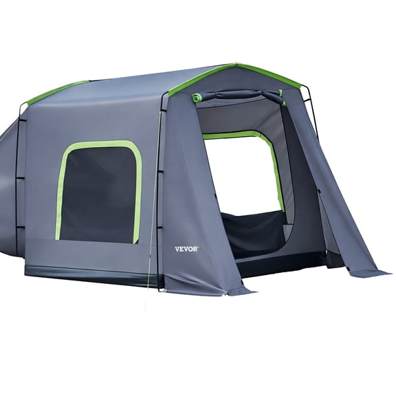 Large SUV Tent for 5–9 Person, 10.6 x 8 FT All-Season SUV Tailgate Tent with Ventilated Door & Mesh Windows, PU3000mm Waterproof Dual-Use Car Rear Hatch Tents for Outdoor Camping Hiking