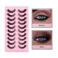 thumbnail image 4 of 10 Pairs Russian Strip Lashes Curly Handmade   F  19x10.5x1.5CM, 4 of 8