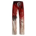 thumbnail image 4 of Trgacdwlo Women Halloween Pajama Pants Cute Pumpkin Graphics Wide Leg Sleeping Pants Women Elastic Waist Fall Winter Womens Pj Pants, 4 of 7