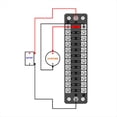 thumbnail image 2 of Bloque de Fusibles de Cuchilla de 12 Vías con Fusibles Dobles, 32 V, 75 A, para Auto, Vehículo, , Triciclo, Caja de Fusibles, Ignífugo., 2 of 6