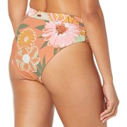 Roxy Women's Standard Ribbed Love The Shorey Bikini Bottom, Toasted NUT Bloom Boogie S, XS