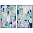 thumbnail image 3 of IDEA4WALL Framed Canvas Print Wall Art Set Vibrant Abstract Expressionist Dynamic Brushwork Illustrations Colorful Graffiti Pattern Modern Pop Art Wall Decor Minimal for Home Decor - White 24"x36"x2, 3 of 5