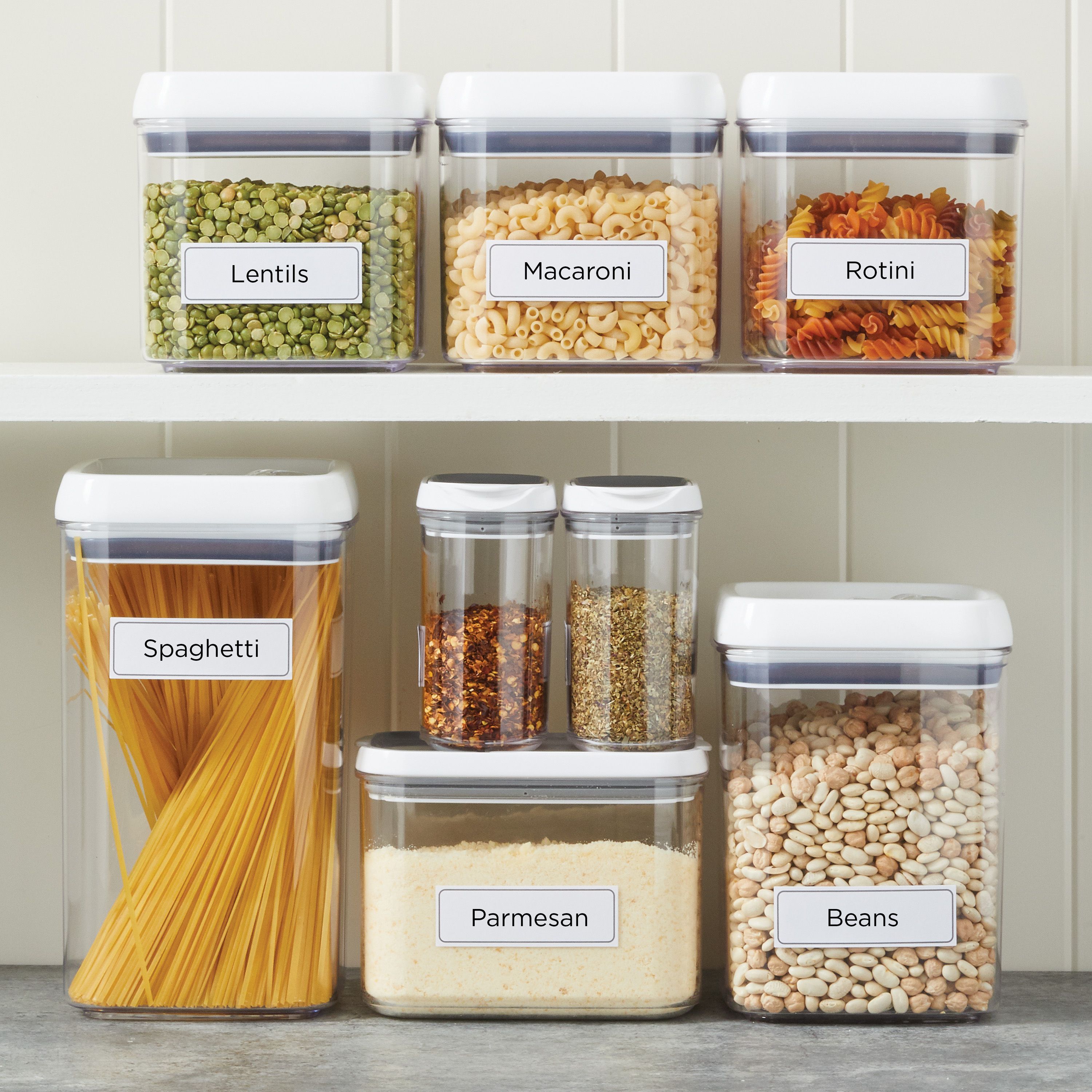 Better Homes & Gardens Pack of 3 Shake & Store Canister Set with Labels - image 4 of 5