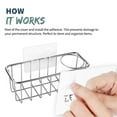 thumbnail image 3 of Stainless Steel Kitchen Sink Caddy Organizer With Brush DishCloth & Sponge Scrub Pad With Self Adhesive Hooks Over The Sink Drying Basket Rack- 4 in 1, 3 of 7