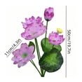 thumbnail image 3 of Artificial Lotus Silk Flower Bouquet 9 Heads Faux Water Lily Floral Arrangement Zen Style Vase Home Decor Chinese Style Wedding Centerpiece Living Room Office Table Decoration Gift, 3 of 7