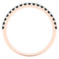 thumbnail image 5 of 0.285 ctw Wedding Band for Women - 14K Rose Gold Natural London Blue Topaz Stackable Eternity Ring, 5 of 6