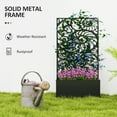 thumbnail image 5 of Outsunny Metal Raised Garden Bed with Trellis, Freestanding or Wall Mounted Raised Flower Bed with Privacy Panel for Garden, Patio, Balcony, 5 of 9