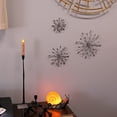thumbnail image 3 of Zeckos Silver Metal Starburst Jeweled Wall Hanging Art Set of 3, 3 of 7