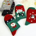thumbnail image 3 of Christmas Socks Santa Claus Gift Xmas Kids Girl Women Green, 3 of 6