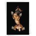 thumbnail image 1 of The Best Card Company Big Under Dogs - Miss You Greeting Card with Envelope (4.63 x 6.75 Inch) - Curious Canine Boxer, 1 of 5