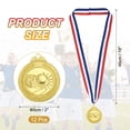thumbnail image 2 of Uxcell 2 Inch Basketball Medals Gold Award Medals with Neck Ribbon for Team Sports Games Party Favors 12 Pieces, 2 of 7