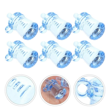 ELAYARD 30pcs Baby Shower Bottle Favors Blue Acrylic DIY Material for Women Celebrations