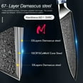 thumbnail image 3 of Kitchen Knives Stainless Steel Japanese Chef Knife Damascus Cleaver Santoku Steak Utility Paring Knifes with Unique Shell Handle with Giftbox, 3 of 5