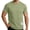 Green, variant on Men's Crewneck Tee Solid Color Loose Fit Short Sleeve Pullover Breathable Lightweight Summer Cargo Casual Top Utility Shirt with Multi-Pocket