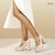 thumbnail image 3 of Zapatos IDIFU Mary Jane Nude Platform Chunky High Tacones para mujer, 3 of 6