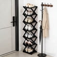 thumbnail image 4 of Tier Foldable Shoe Rack Organizer Shelf Space Saving Storage for Entryway Closet Bedroom Corner, 4 of 4
